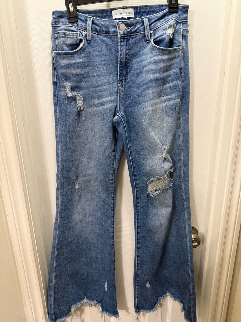 Risen light blue flare jeans